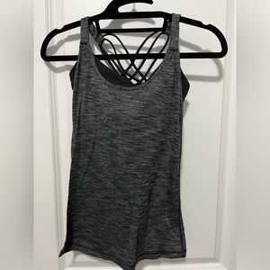 Lulu tank with built in sport bra, size 4